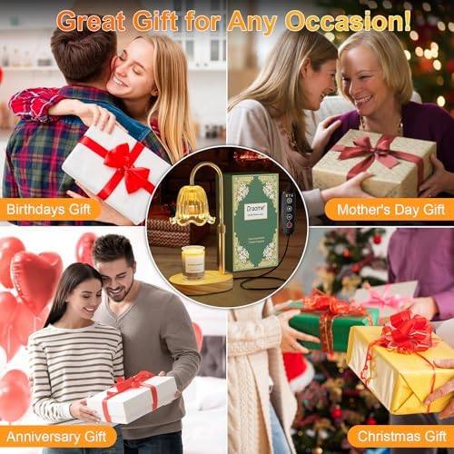 Draome Amber Flower Candle Warmer Lamp with USB Charging — photo 16 of 16