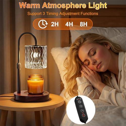 Draome Grey Glass Candle Warmer Lamp, 2 Bulbs — photo 8 of 16