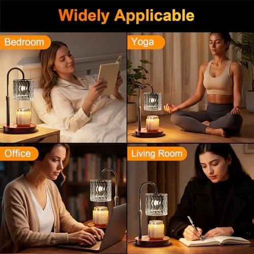 Draome Grey Glass Candle Warmer Lamp, 2 Bulbs — photo 12 of 16
