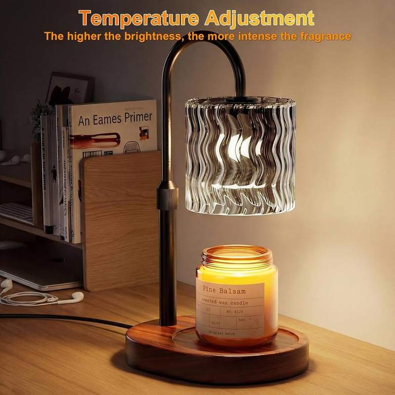 Draome Grey Glass Candle Warmer Lamp, 2 Bulbs — photo 13 of 16