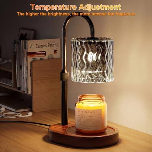 Draome Grey Glass Candle Warmer Lamp, 2 Bulbs — photo 14 of 16
