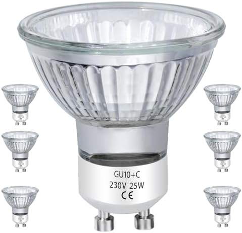EKSAVE 6 Pack GU10 25W Halogen Bulbs for Candle Warmer Lamps — photo 2 of 12