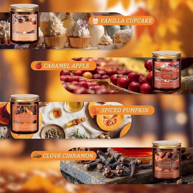 FF FRAGRFLOWING Autumn Candle Gift Set of 4 — photo 5 of 14