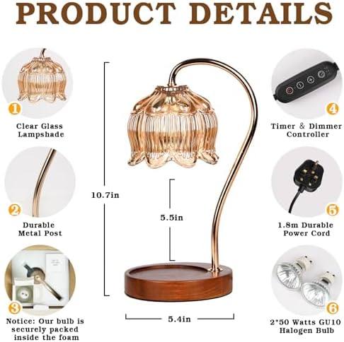 Funistree Amber Glass Candle Warmer Lamp — photo 10 of 14
