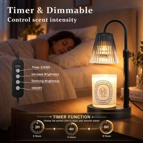 Funistree Black Iridescent Glass Candle Warmer Lamp — photo 8 of 18