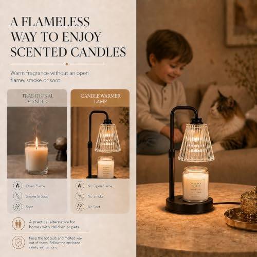 Funistree Black Ribbed Glass Candle Warmer Lamp — photo 4 of 18