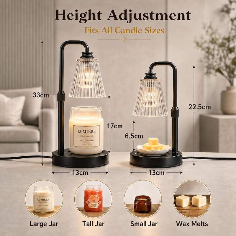 Funistree Black Ribbed Glass Candle Warmer Lamp — photo 5 of 18