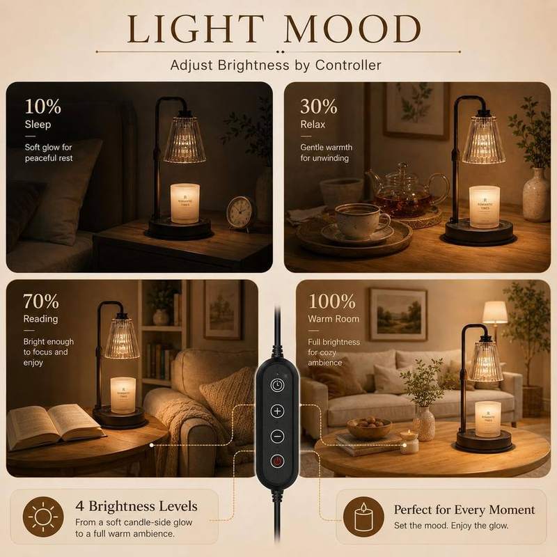 Funistree Black Ribbed Glass Candle Warmer Lamp — photo 7 of 18
