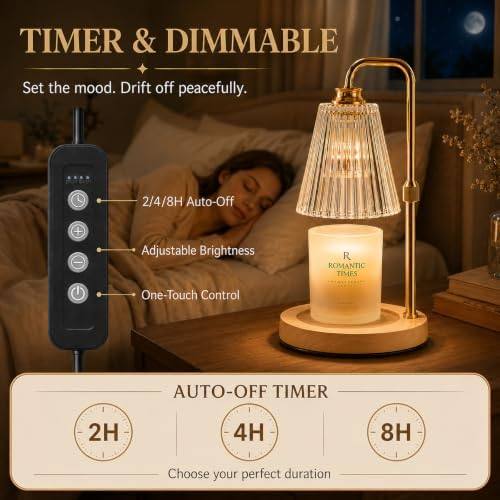 Funistree Gold Ribbed Glass Candle Warmer Lamp — photo 6 of 18