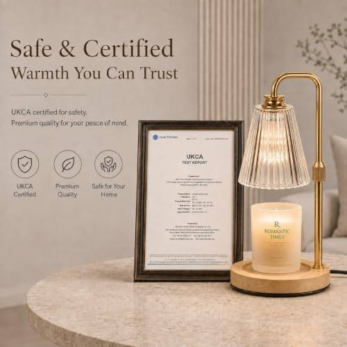 Funistree Gold Ribbed Glass Candle Warmer Lamp — photo 12 of 18