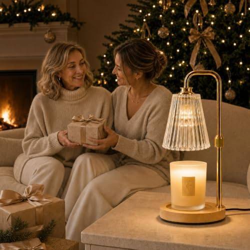 Funistree Gold Ribbed Glass Candle Warmer Lamp — photo 16 of 18