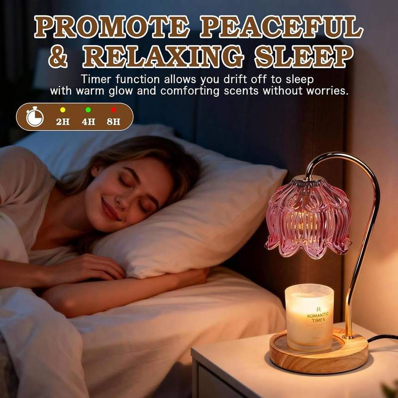 Funistree Pink Glass Candle Warmer Lamp — photo 7 of 16