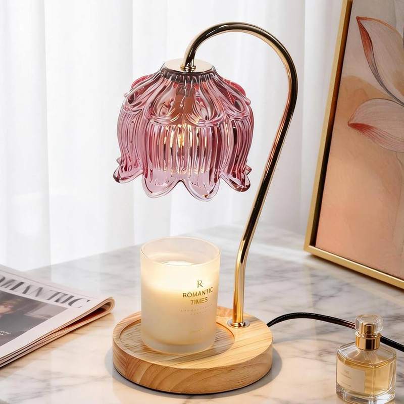 Funistree Pink Glass Candle Warmer Lamp — photo 11 of 16