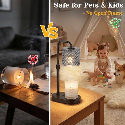 Funslive Black Wood-Base Candle Warmer Lamp — photo 4 of 16