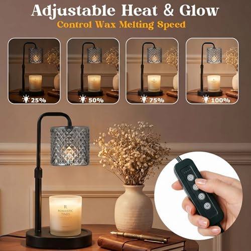Funslive Black Wood-Base Candle Warmer Lamp — photo 10 of 16