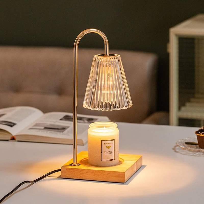 GKXLH Clear Glass Candle Warmer Lamp, clear candle warmer lamp with a smooth glass shade