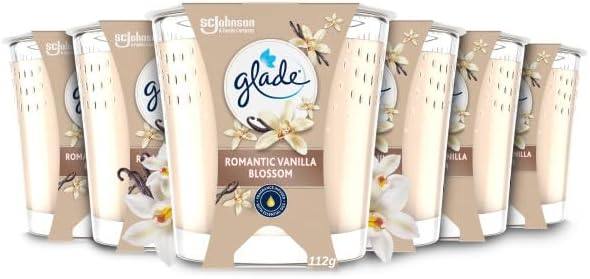 Glade Romantic Vanilla Blossom Jar Candles, Pack of 6 — jar scented candle