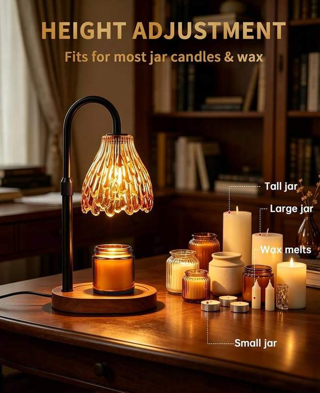 Gyradi Champagne Flower Glass Candle Warmer Lamp — photo 7 of 16