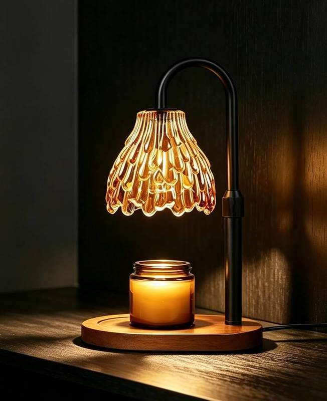 Gyradi Champagne Flower Glass Candle Warmer Lamp — photo 11 of 16