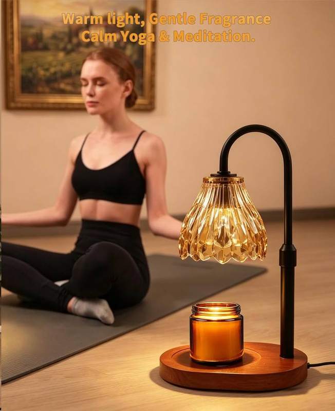 Gyradi Champagne Flower Glass Candle Warmer Lamp — photo 13 of 16