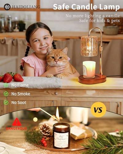 HAIDOLIANG Amber Glass Candle Warmer Lamp — photo 8 of 14
