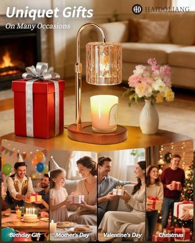 HAIDOLIANG Amber Glass Candle Warmer Lamp — photo 12 of 14