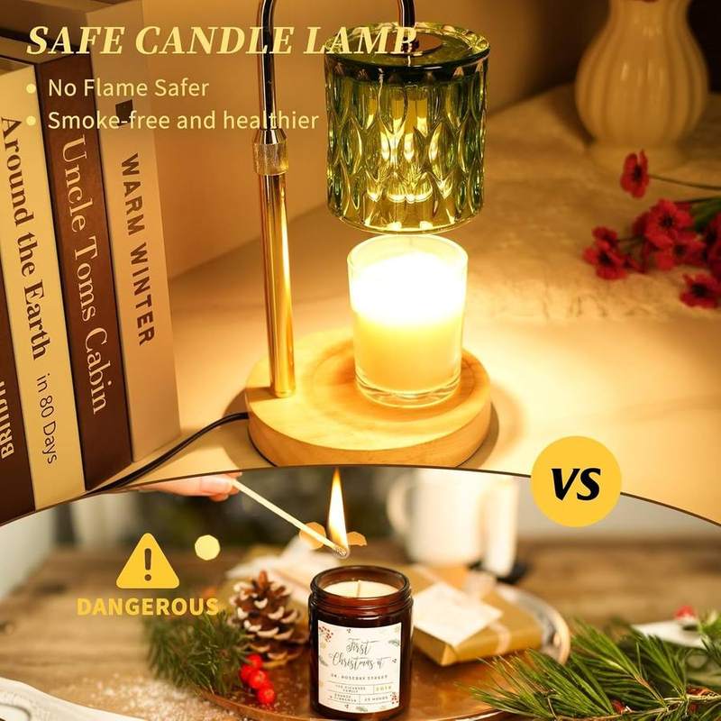 HAIDOLIANG Green Cylinder Candle Warmer Lamp — photo 3 of 10