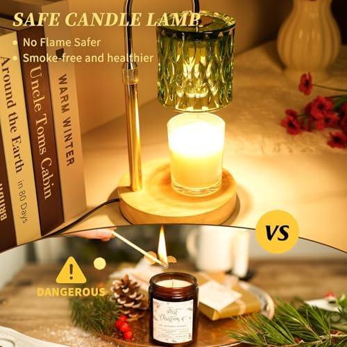 HAIDOLIANG Green Cylinder Candle Warmer Lamp — photo 4 of 10