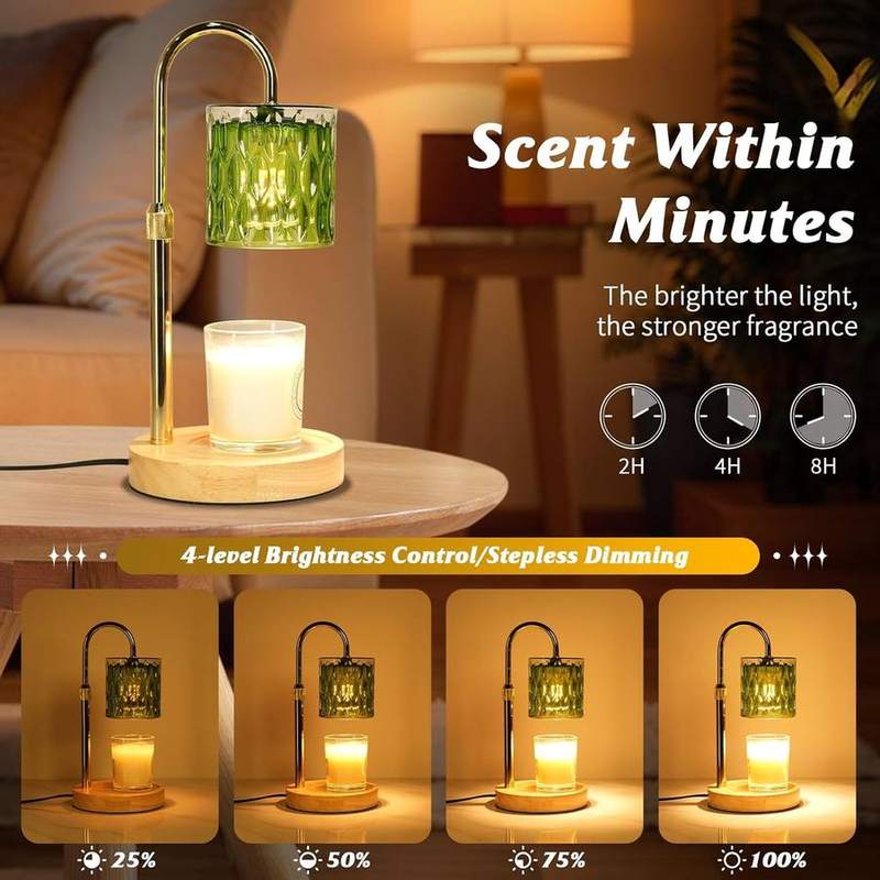 HAIDOLIANG Green Cylinder Candle Warmer Lamp — photo 5 of 10