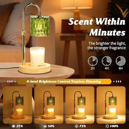HAIDOLIANG Green Cylinder Candle Warmer Lamp — photo 6 of 10