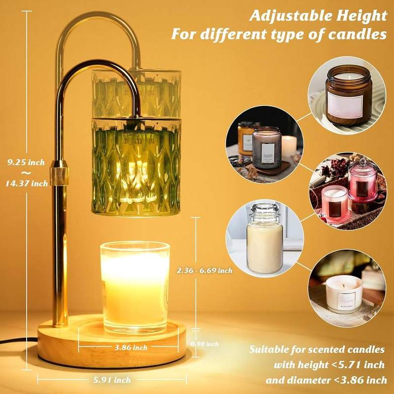 HAIDOLIANG Green Cylinder Candle Warmer Lamp — photo 7 of 10