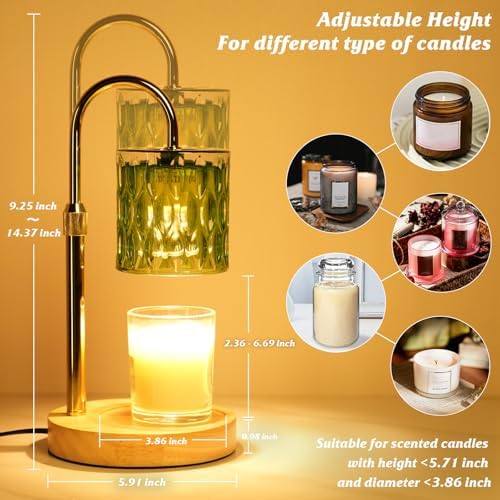 HAIDOLIANG Green Cylinder Candle Warmer Lamp — photo 8 of 10