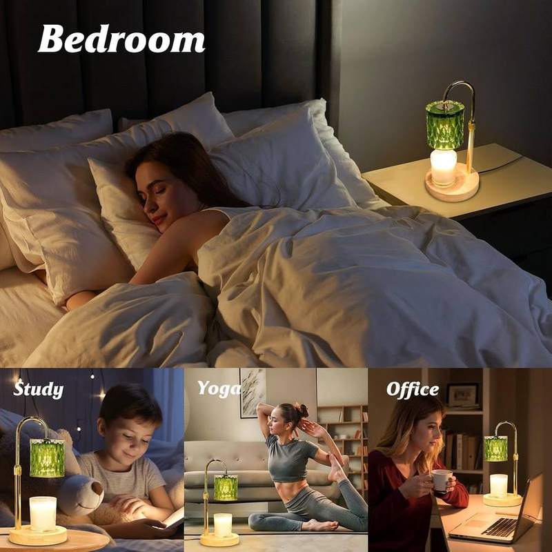 HAIDOLIANG Green Cylinder Candle Warmer Lamp — photo 9 of 10