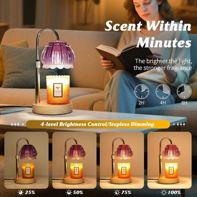 HAIDOLIANG Purple Candle Warmer Lamp — photo 5 of 12