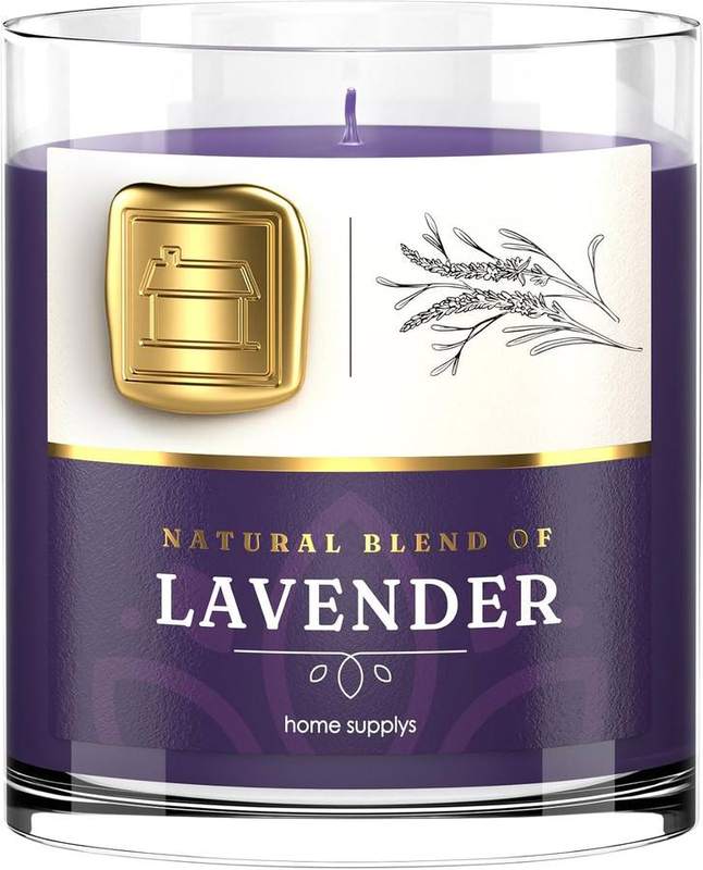 Home Supplys Large Lavender, Jasmine & Lily Candle, 300 g — scented candle