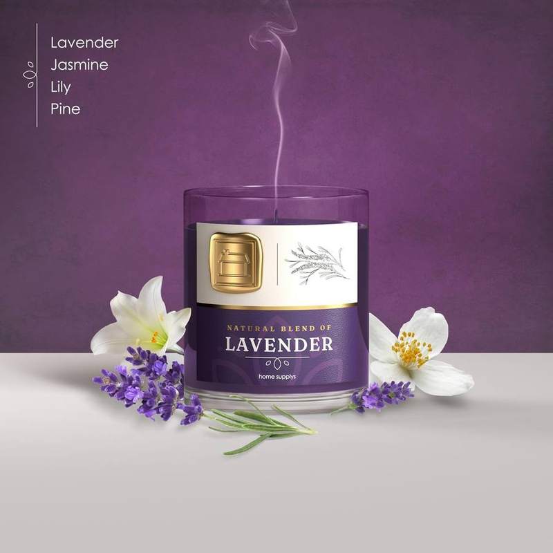 Home Supplys Large Lavender, Jasmine & Lily Candle, 300 g — photo 5 of 14