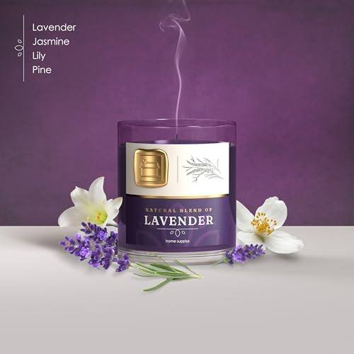 Home Supplys Large Lavender, Jasmine & Lily Candle, 300 g — photo 6 of 14