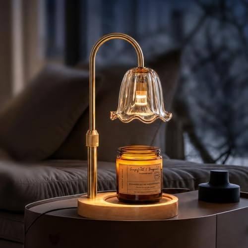 Homelist Gold Flower Candle Warmer Lamp — photo 2 of 18