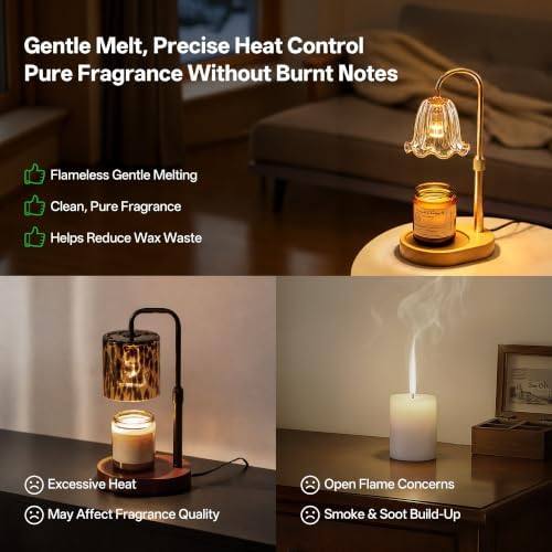 Homelist Gold Flower Candle Warmer Lamp — photo 4 of 18