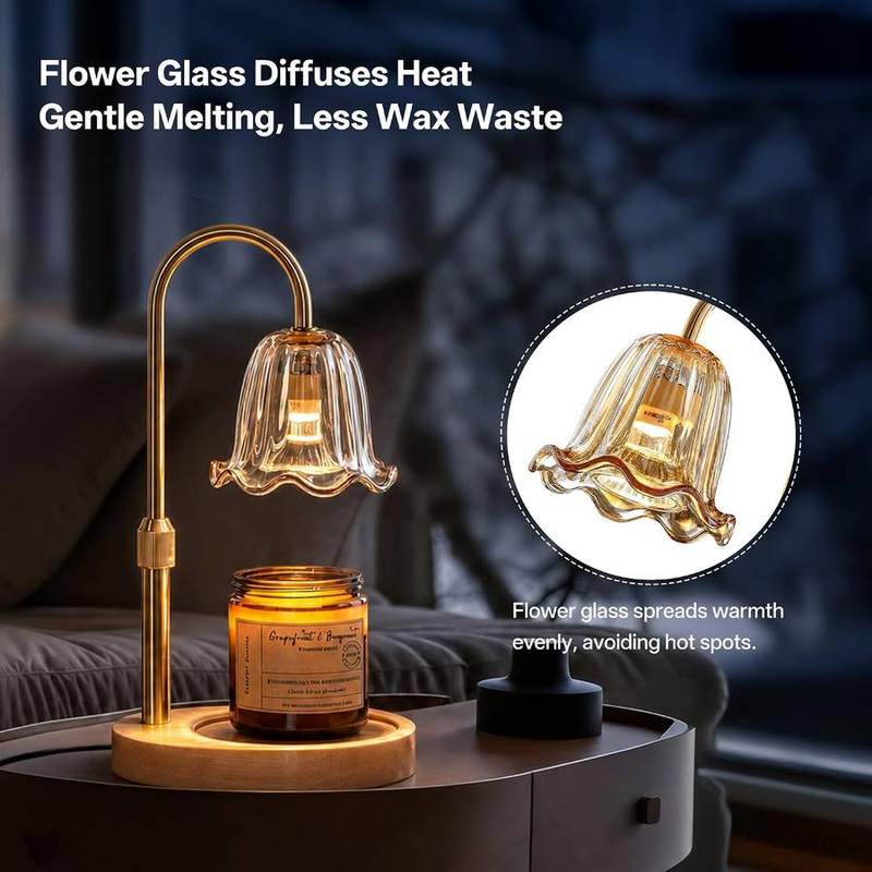 Homelist Gold Flower Candle Warmer Lamp — photo 5 of 18