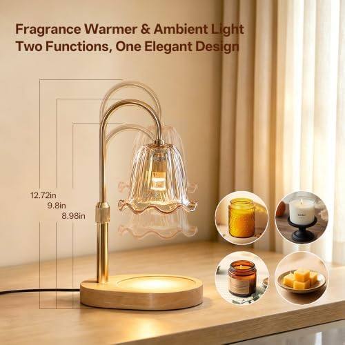 Homelist Gold Flower Candle Warmer Lamp — photo 8 of 18