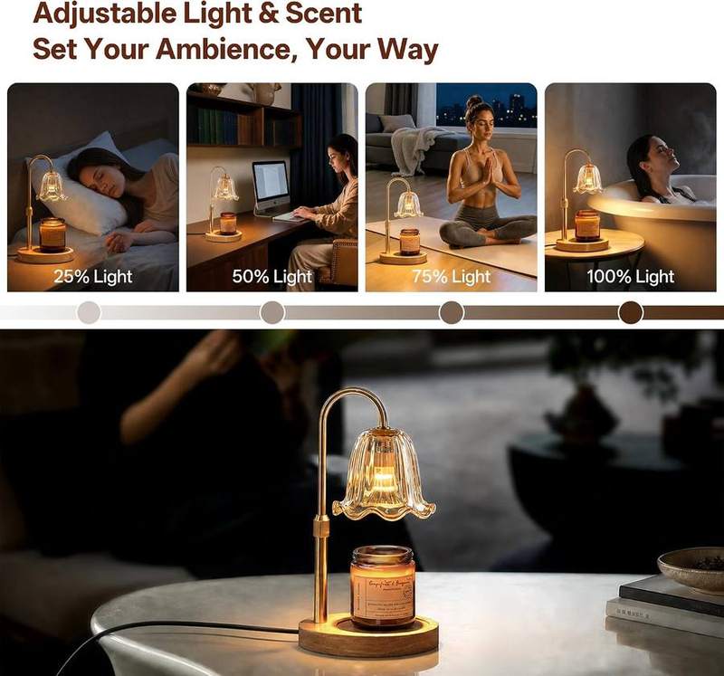 Homelist Gold Flower Candle Warmer Lamp — photo 11 of 18