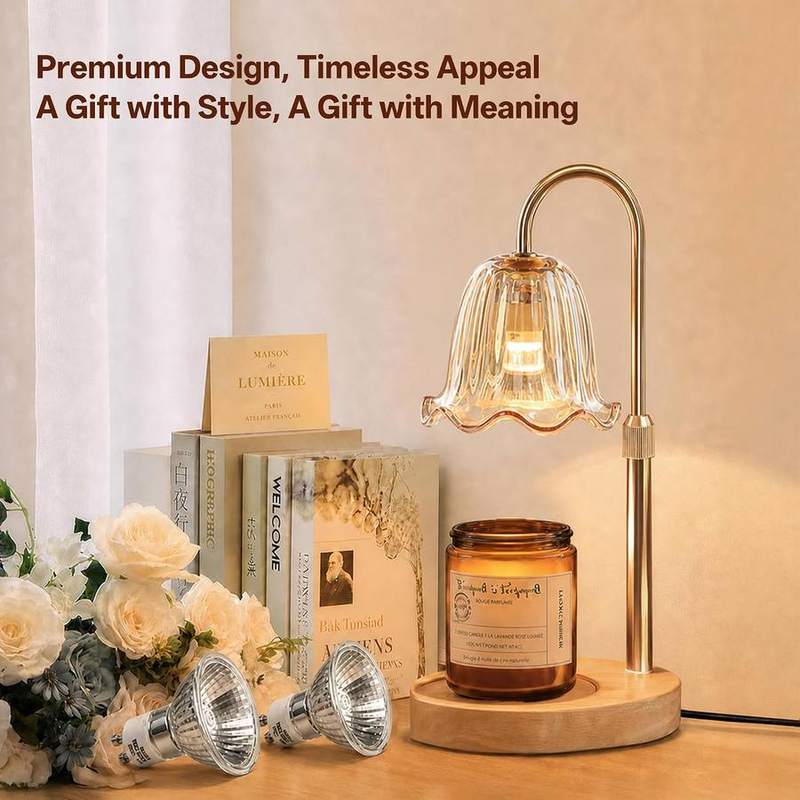 Homelist Gold Flower Candle Warmer Lamp — photo 17 of 18