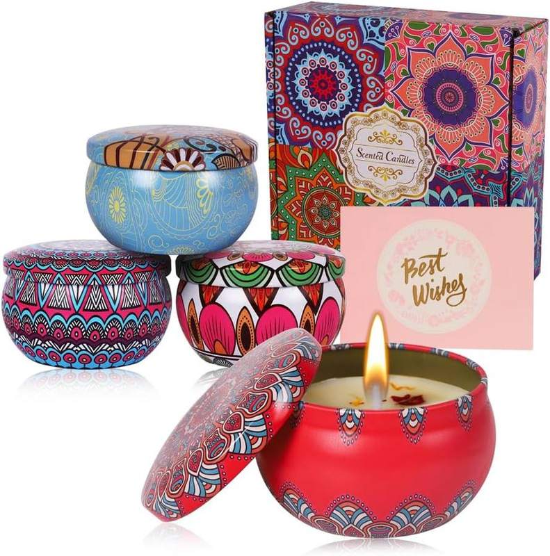 hongking Lavender, Freesia, Vanilla & Rose Candle Gift Set of 4 — scented candle
