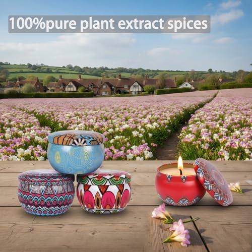 hongking Lavender, Freesia, Vanilla & Rose Candle Gift Set of 4 — photo 8 of 14