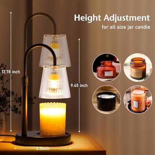 JEKEMORYE Clear Glass Candle Warmer Lamp — photo 8 of 14