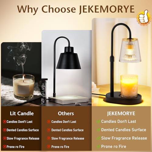 JEKEMORYE Clear Glass Candle Warmer Lamp — photo 10 of 14