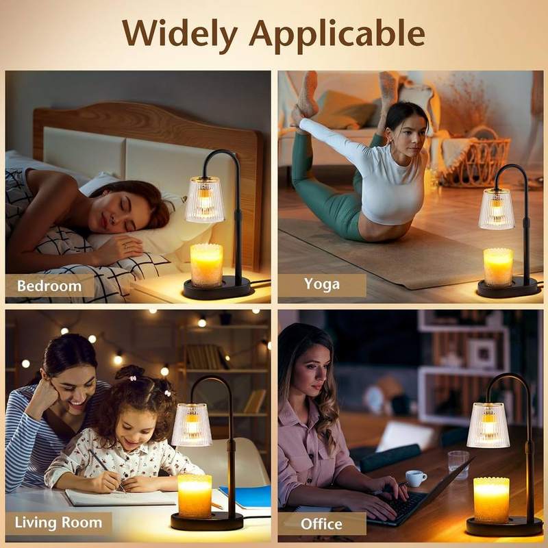 JEKEMORYE Clear Glass Candle Warmer Lamp — photo 13 of 14