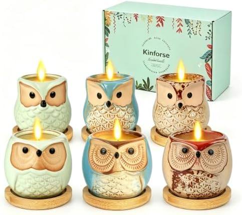 Kinforse Owl Scented Candle Gift Set of 6 — photo 2 of 14