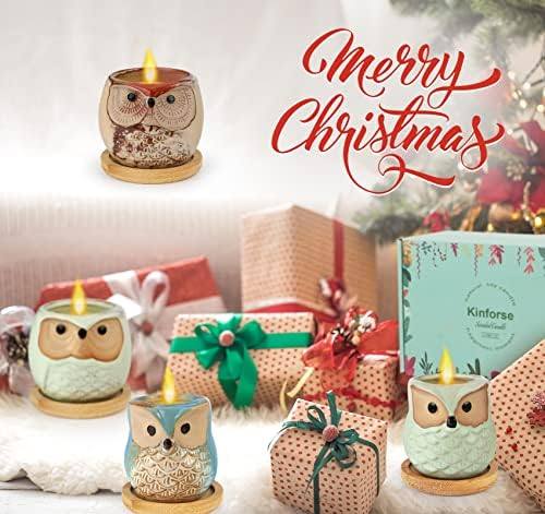 Kinforse Owl Scented Candle Gift Set of 6 — photo 12 of 14